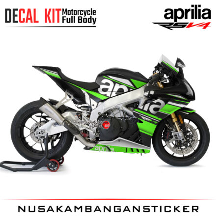 Decal Kit Sticker Aprilia RSV4 RF Black Green Big Bike Decal Modification