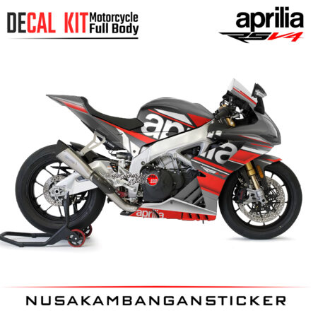 Decal Kit Sticker Aprilia RSV4 RF Grey Kit Red Big Bike Decal Modification