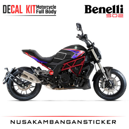 Decal Kit Sticker Beneli 502C Black Stars Graphic Big Bike Decal Modification