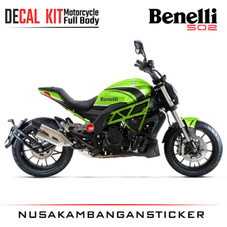 Decal Kit Sticker Beneli 502C Green Fluo Graphic Big Bike Decal Modification
