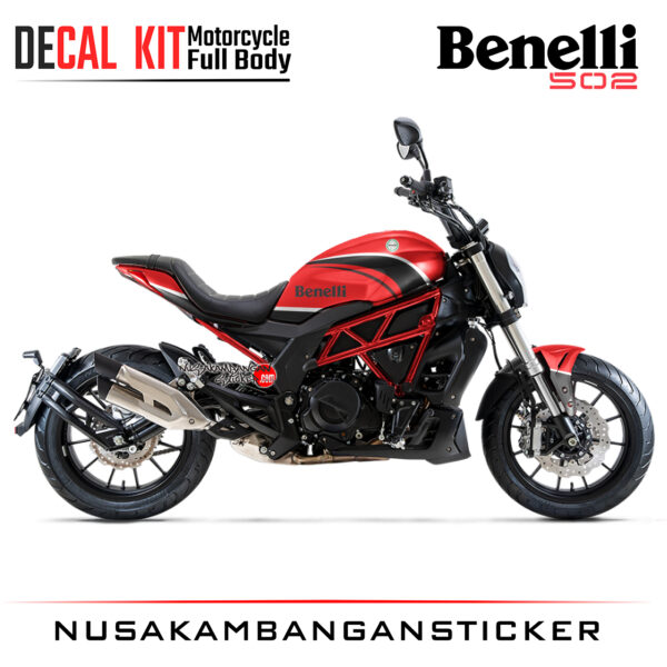 Decal Kit Sticker Beneli 502C Red Graphic Big Bike Decal Modification