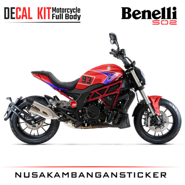 Decal Kit Sticker Beneli 502C Red Stars Graphic Big Bike Decal Modification