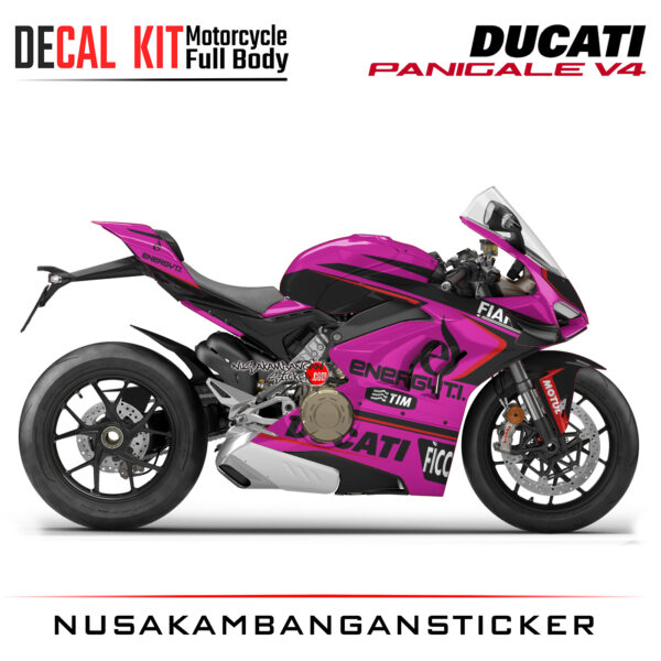 Decal Kit Sticker Ducati Panigale V4 Pink Energyti Graphic Superbike Decal Stickers
