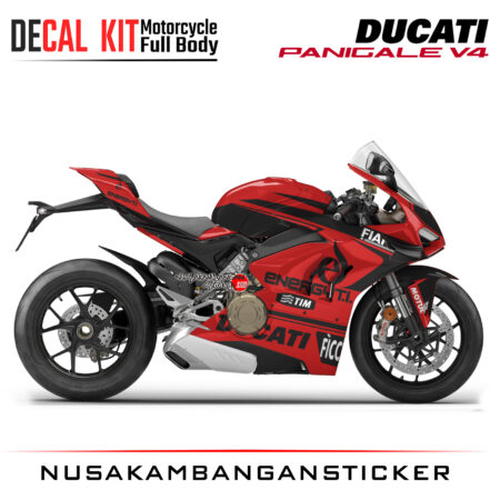 Decal Kit Sticker Ducati Panigale V4 Red Energyti Graphic Superbike Decal Stickers