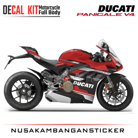 Decal Kit Sticker Ducati Panigale V4 Red Graphic Superbike Decal Stickers