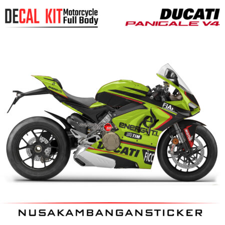 Decal Kit Sticker Ducati Panigale V4 Yelow Fluo Energyti Graphic Superbike Decal Stickers