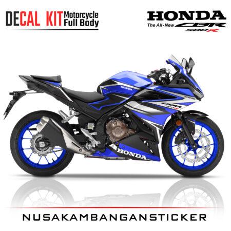 Decal Kit Sticker Honda All New CBR 600 R Graphic White BlueBig Bike Decal Modification