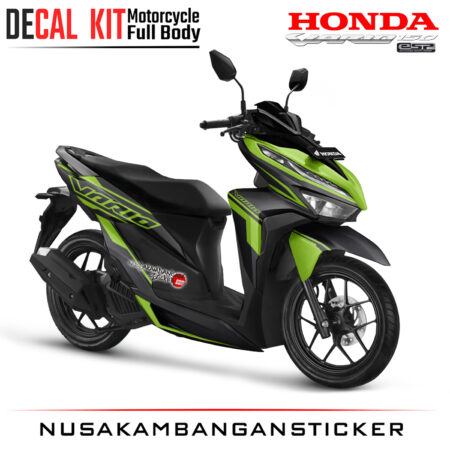 Decal Kit Sticker Honda All New Vario 125 - 150 Black Green Fluo Stabilo Stiker Full Body