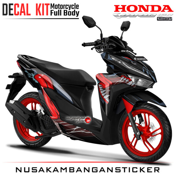Decal Kit Sticker Honda All New Vario 125 - 150 Black Zunge Sticker Full Body