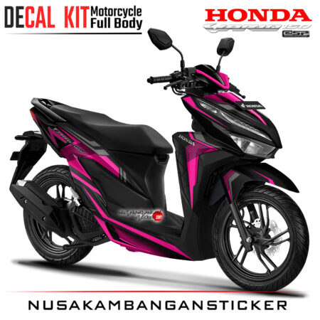 Decal Kit Sticker Honda All New Vario 125 - 150 Click! Black Strip Pink Stiker Full Body