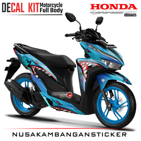Decal Kit Sticker Honda All New Vario 125 - 150 Sharks Blue Sticker Full Body