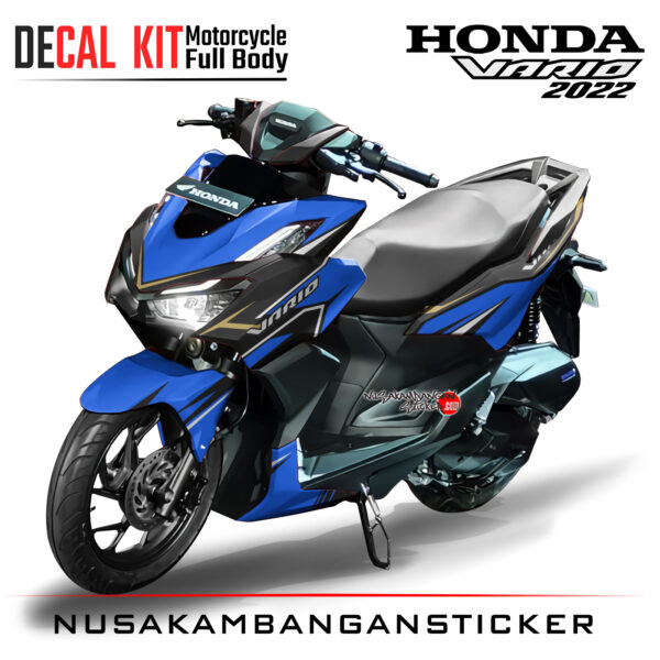 Decal Kit Sticker Honda All New Vario 160 Black Blue Graphic Decal Modifikasi