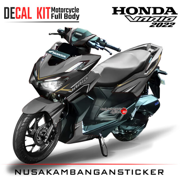 Decal Kit Sticker Honda All New Vario 160 Black Grey Graphic Decal Modifikasi