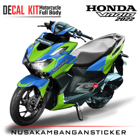 Decal Kit Sticker Honda All New Vario 160 Green Blue Graphic Decal Modifikasi