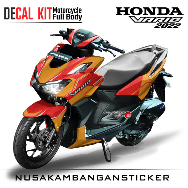 Decal Kit Sticker Honda All New Vario 160 Reds Oren Graphic Decal Modifikasi