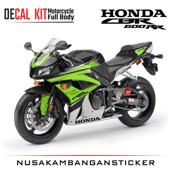 Decal Kit Sticker Honda CBR 600 R Kit Black Racing Green Fluo Big Bike Decal Modification
