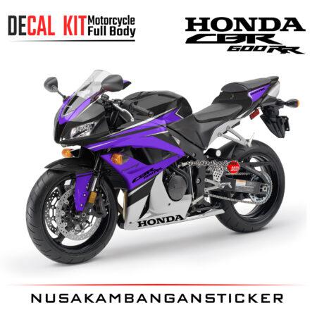 Decal Kit Sticker Honda CBR 600 R Kit Black Racing Purple Big Bike Decal Modification