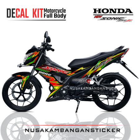 Decal Kit Sticker Honda Sonic 150 R Black Dominic Grapic Kit Motorcycle