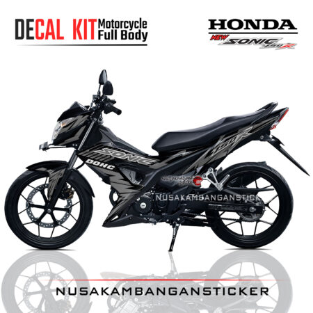 Decal Kit Sticker Honda Sonic 150 R Black Grey Grapic Kit Motorcycle