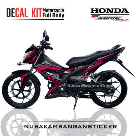 Decal Kit Sticker Honda Sonic 150 R Graphic Kit Black Carbon X Pink Motorcycle