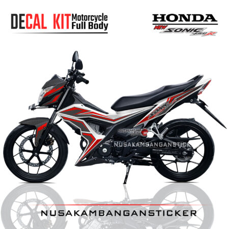 Decal Kit Sticker Honda Sonic 150 R Graphic Kit Carbon White Motorcycle