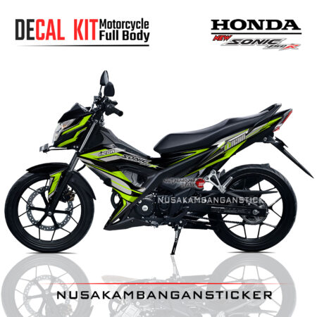 Decal Kit Sticker Honda Sonic 150 R Graphic Kit Spesial Black Icon Grafis Yelow Motorcycle