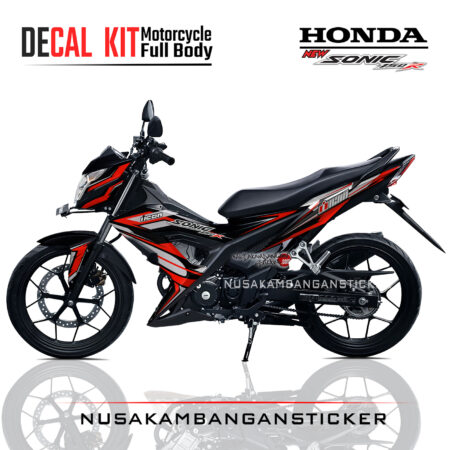 Decal Kit Sticker Honda Sonic 150 R Graphic Kit Spesial Black Icon Motorcycle