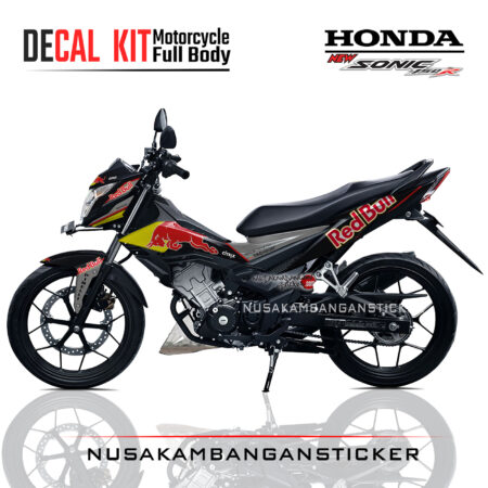 Decal Kit Sticker Honda Sonic 150 R Graphic Kit Spesial Black New Banteng Motorcycle