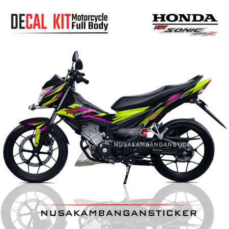 Decal Kit Sticker Honda Sonic 150 R Graphic Kit Spesial Black New Racing Motorcycle