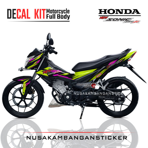 Decal Kit Sticker Honda Sonic 150 R Graphic Kit Spesial Black New Racing Motorcycle