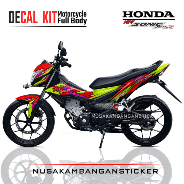 Decal Kit Sticker Honda Sonic 150 R Graphic Kit Spesial Red New Racing Motorcycle