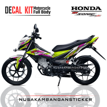 Decal Kit Sticker Honda Sonic 150 R Graphic Kit Spesial White New Racing Motorcycle