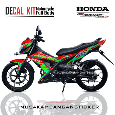 Decal Kit Sticker Honda Sonic 150 R Red Green Grapic Kit Motorcycle