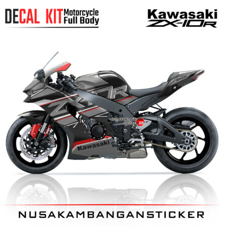 Decal Kit Sticker Kawasaki Ninja ZX 1000 R Spesial Graphic Grey Superbike Decals Modification