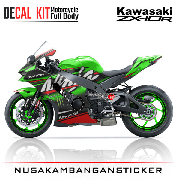 Decal Kit Sticker Kawasaki Ninja ZX 1000 R Spesial Graphic Livery KRT Hijau Superbike Decals Modification