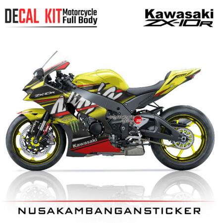 Decal Kit Sticker Kawasaki Ninja ZX 1000 R Spesial Graphic Livery KRT Kuning Superbike Decals Modification