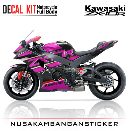 Decal Kit Sticker Kawasaki Ninja ZX 1000 R Spesial Graphic Purple Superbike Decals Modification