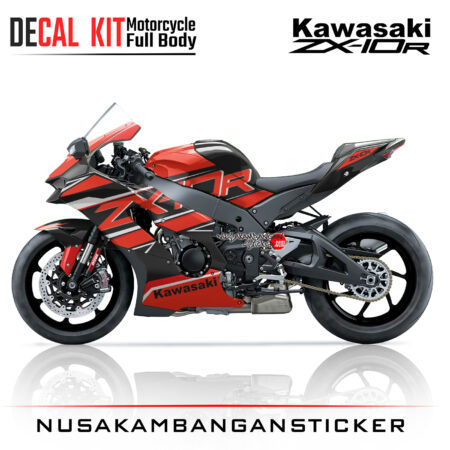 Decal Kit Sticker Kawasaki Ninja ZX 1000 R Spesial Graphic Red Superbike Decals Modification