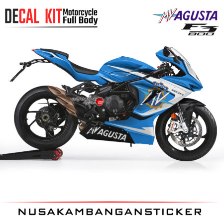 Decal Kit Sticker Mv Agusta F3 800 Spesiale Ice Blue Graphic Superbike Decal Stickers