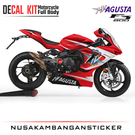 Decal Kit Sticker Mv Agusta F3 800 Spesiale Red Graphic Superbike Decal Stickers
