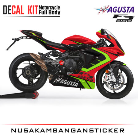 Decal Kit Sticker Mv Agusta F3 800 Spesiale Red Yelow Fluo Graphic Superbike Decal Stickers