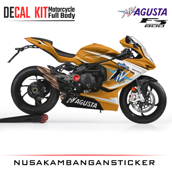 Decal Kit Sticker Mv Agusta F3 800 Spesiale Yelow Graphic Superbike Decal Stickers