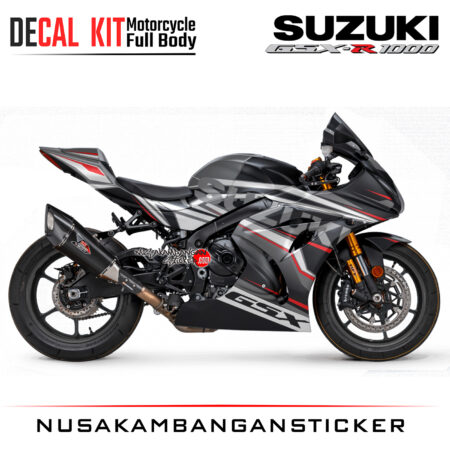 Decal Kit Sticker Suzuki GSX-R 1000 Black Grey Big Bike Decal Modification