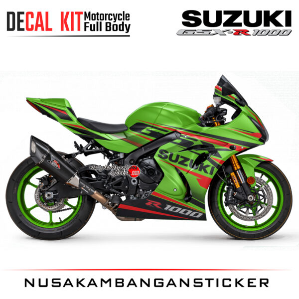 Decal Kit Sticker Suzuki GSX-R 1000 Green Racing Big Bike Decal Modification