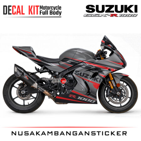 Decal Kit Sticker Suzuki GSX-R 1000 Grey Racing Big Bike Decal Modification
