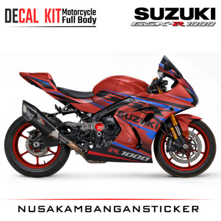 Decal Kit Sticker Suzuki GSX-R 1000 Red Racing Big Bike Decal Modification