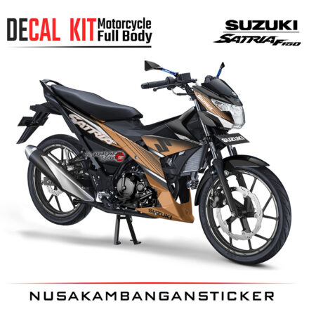 Decal Kit Sticker Suzuki Satria F 150 Black Gold Grapic Kit