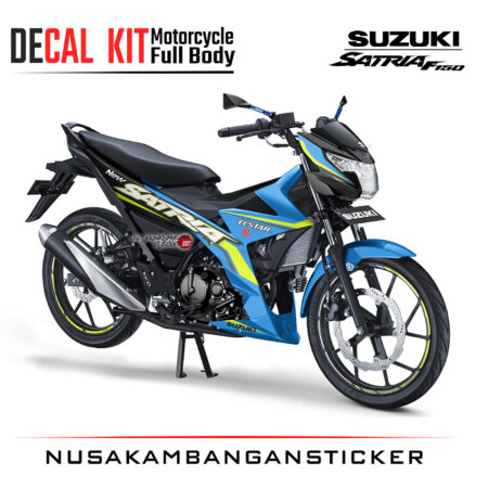 Decal Kit Sticker Suzuki Satria F 150 Grapic Kit Spesial Edition Biru 01