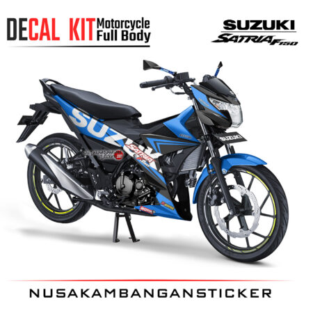 Decal Kit Sticker Suzuki Satria F 150 Grapic Kit Spesial Edition Biru