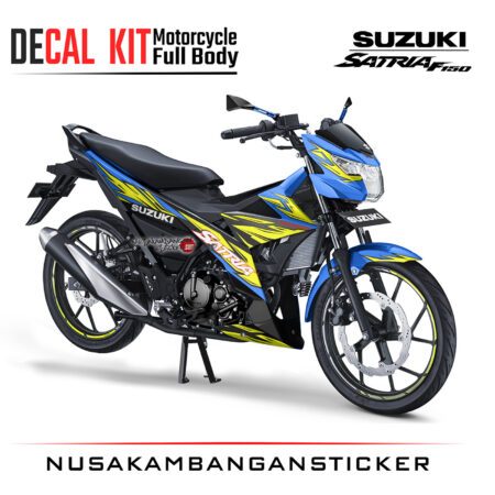 Decal Kit Sticker Suzuki Satria F 150 Racing Blue 02 Grapic Kit